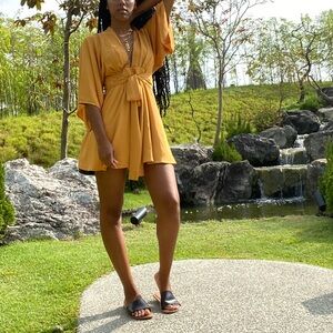 Forever 21 Mustard Mini Dress